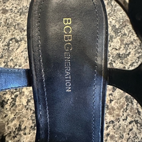 BCBGeneration Black Patent Platform Heels - Picture 3 of 5